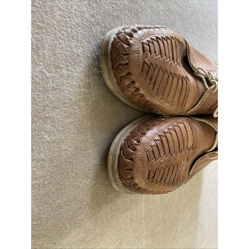 D'arte Huarache Artisanal Hand Made Leather Shoe Sz 11 Lofer Authentic Sandals - Picture 12 of 14